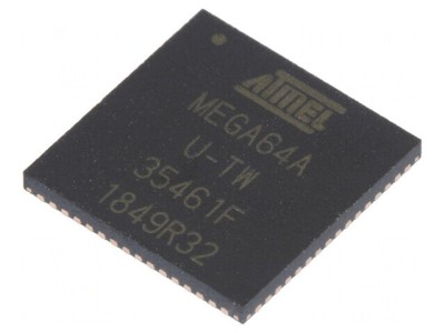 Microcontroler AVR VQFN64 2.7-5.5VDC 8 &amp;Icirc;ntreruperi 1 Comparator foto
