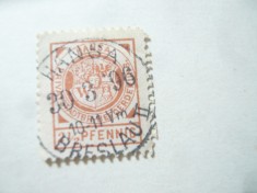 Timbru Germania 1896 local privat Hansa Breslau stampilat