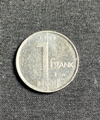 Moneda 1 franc 1998 Belgia foto