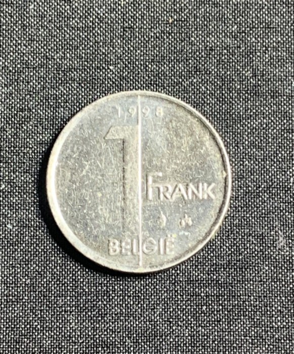 Moneda 1 franc 1998 Belgia