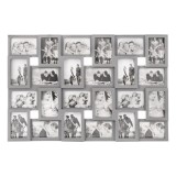 Rama foto de perete, colaj de 24 fotografii, 57x86cm, gri Household NewTrend