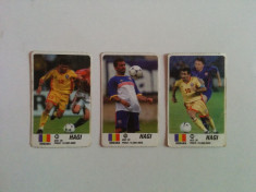 Lot 3 cartona?e fotbal - EURO 2000 - Gheorghe Hagi (jucator de fotbal - Romania) foto