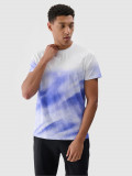 Tricou regular cu imprimeu pentru bărbați - cobalt, 4F Sportswear
