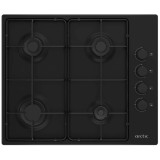 Plita incorporabila cu gaz Arctic ARAGN64124SB, 4 arzatoare, Safety Plus, 7.9 kW, Negru