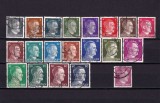 ✅( S34 ) Germania Reich 1941/&#039;44 &quot;Uzuale - Adolf Hitler&quot; serie completa Michel 781/798 , ( 19 valori +var. culoare ), stampilate (diferite stampile !)