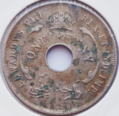 2023 Africa Britanica de Vest 1 penny 1936 George V km 9 foto