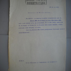 HOPCT DOCUMENT VECHI 384 MINISTERUL INDUSTRIEI COMERT EXTERIOR /BUCURESTI 1935