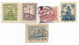 Polonia - Cladiri istorice si galion, 1925-1927 - valori obliterate