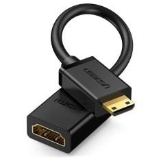 Cablu adaptor Ugreen HDMI (femela) - mini HDMI (mascul) 4K 60 Hz Ethernet HEC ARC audio 32 canale 22 foto
