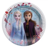 Set Farfurii Carton Frozen 2, Multicolor, 19.5 cm, 6 Bucăți