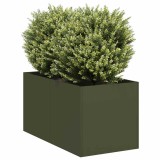 vidaXL Jardinieră verde măsline 40x80x40 cm oțel laminat la rece 860734