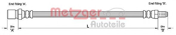 Conducta / cablu frana PEUGEOT BOXER bus (230P) (1994 - 2002) METZGER 4111112