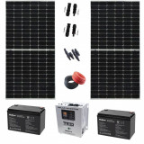 Sistem Fotovoltaic Monocristalin, 2X 375W, 2 Acumulatori 12V 100AH, Invertor 1,8 KW cu iesire 220V, Accesorii incluse SafetyGuard Surveillance, Rovision