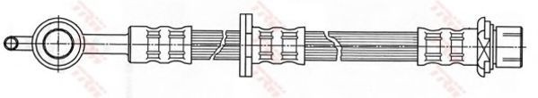 Conducta / cablu frana TOYOTA YARIS (P1) (1999 - 2005) TRW PHD510