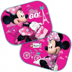 Set 2 parasolare auto Minnie Mouse, montaj usor, poliester, 44 x 35 cm foto