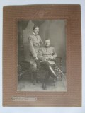Rară! Bazargic/Dobrich foto artistica mare pe carton 223x174 mm ofiteri anii 20