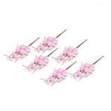 Cumpara ieftin Set 6 crengute Piersic artificial 25.5 cm
