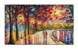 Cumpara ieftin Tablou pictat manual, Tu si cu mine pe aleea vietii - 100x60cm ulei pe panza in cutit, efect 3D, Magistral!