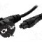 Cablu alimentare AC, 1.8m, 3 fire, culoare negru, CEE 7/7 (E/F) &amp;#351;tecar in unghi, IEC C5 mama, LIAN DUNG -