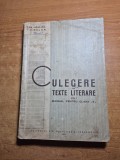 culegere de texte literare - pentru clasa a 10-a - din anul 1957