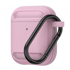 Husa Techsuit Carbon pentru Apple AirPods Gen 2 / Gen 1, Roz