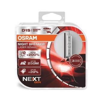 Set 2 Becuri Xenon 85V D1S Xenarc Night Breaker Laser Nextgen Osram foto