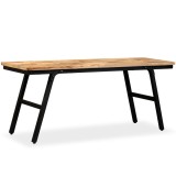 Cumpara ieftin Bancă, Lemn de tec reciclat și oțel 110x35x45 cm