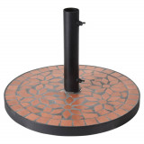 ProGarden Baza de umbrela Terra Design &bdquo;Mozaic&rdquo;, negru si portocaliu GartenMobel Dekor, vidaXL