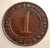 1.529 GERMANIA WEIMAR 1 REICHSPFENNIG 1936 D, Europa, Bronz