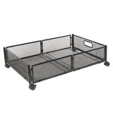 Cumpara ieftin Cutie depozitare roti metal negru Tomko 60x40x16 cm