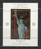 Guinea Ecuatoriala 1975 - 200 de Ani de la Independenta SUA Deluxe S/S 1v MNH, Nestampilat