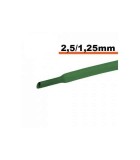 Tub termocontractibil verde 2.5 mm/ 1.25 mm 0.5m, Oem