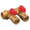 Distribuitor pentru retea calorifere, 2 robineti, coloana 3/4, iesire 16 mm