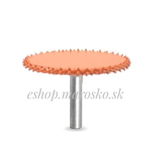 Tvar Rotačn&aacute; hrana -pr.51mm ,stopka 6mm, Granulatie Saburr FOARTE ASPRA - PORTOCALIE