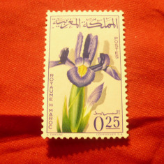 Timbru Maroc 1965 - Flora - Iris , val. 0,25C