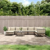 VidaXL Set mobilier de grădină cu perne, 9 piese, antracit, poliratan 3186792