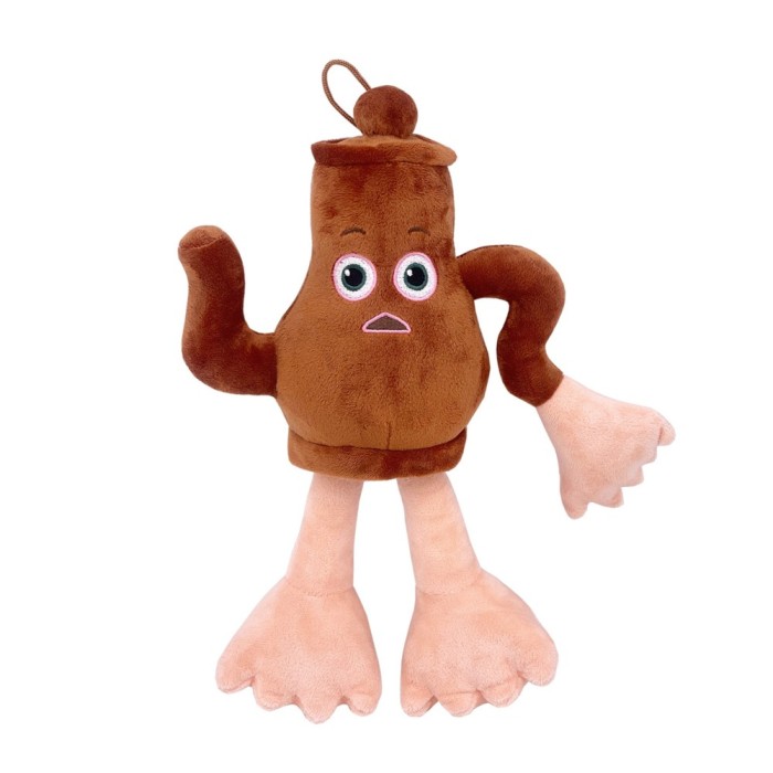 Jucarie Moale de Plus Italian Brainrot, Flippy, cu Agatatoare, Model Ceainicul Teapotini Caldonetto, Jucarie Moale pentru Copii, 32 x 27 cm, Maro inch