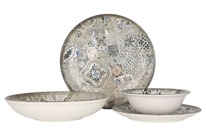 Rinart Set de vesela - Miriana - 24 bucăți - 6 persoane - Porţelan