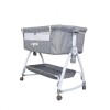 Patut Copii 2 in 1 U-Grow Co-Sleeper cu Leagan, Pliant, Inaltime Ajustabila, Roti cu Frana, Plasa Insecte, 0-8 luni, Aluminiu
