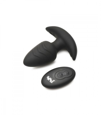 Vibrator Anal Rotativ cu Telecomanda, 7 Moduri+3 Viteze, Silicon, Negru, 9.8 cm foto