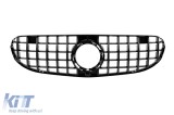 Grila tip GT cu lac negru potrivita pentru pachetul Offroad al Mercedes GLC SUV X253, GLC Coupe C253 2019-2022 Performance AutoTuning