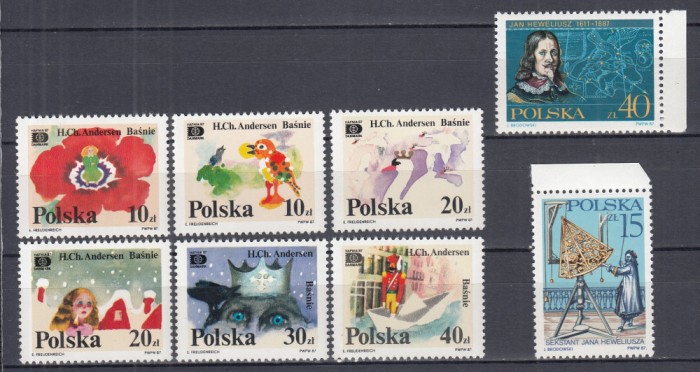 POLONIA 1987 BASME ANDERSEN+ ASTRONAUTICA MNH