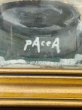 Ion Pacea &ndash; Atelierul pictorului, ulei pe carton, semnat, pictat pe ambele fețe
