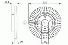 Disc frana AUDI A6 (4G2, C7, 4GC) (2010 - 2016) BOSCH 0 986 479 753