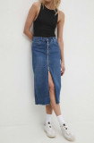 Answear Lab fusta jeans midi, drept