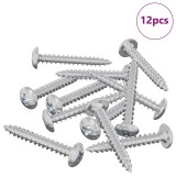 vidaXL Șuruburi din Lemn 12 pcs Argintiu M4 x 28 mm Oțel 864530