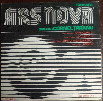 LP ARS NOVA II: VASILE HERMAN/LUCIAN METIANU/CORNEL TARANU/ADRIAN RATIU (1980) foto