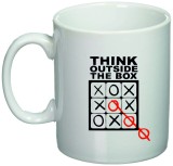 Cana alba personalizata &quot;Think Outside the Box&quot;, INOVATIX&reg;. 330ml, Oem