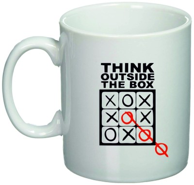 Cana alba personalizata &amp;quot;Think Outside the Box&amp;quot;, INOVATIX&amp;reg;. 330ml foto