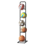 Suport pentru mingi metal negru Loby 38,5x26,5x145 cm